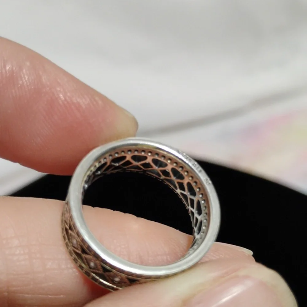 SALE! Auth Pandora Fascination Vintage 925 CZ Ring Like New Condition Sz.50/5